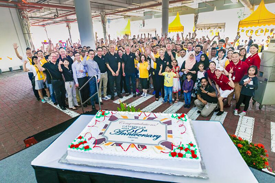 Caterpillar Cake Cutting With Employees